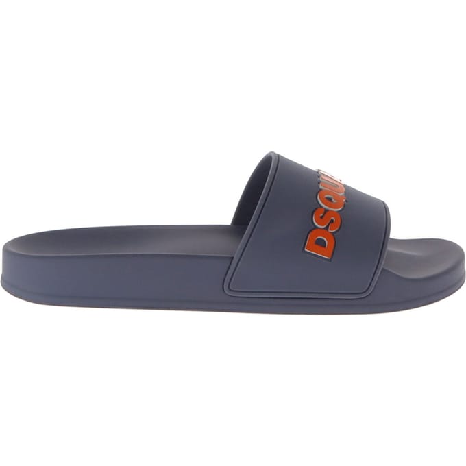 Dsquared2 Slide Sandals Gomma Stampa Grey Talla: 45 | Chancletas Outlet | Hombre | Gris