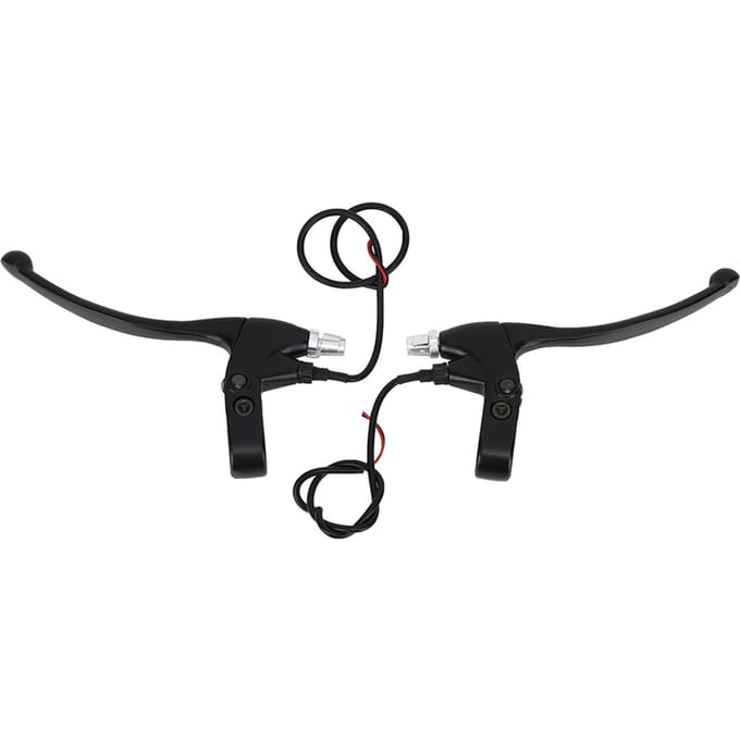Paire de poignées de levier de frein épaisses en aluminium, pour vélo électrique, Scooter, vélo black