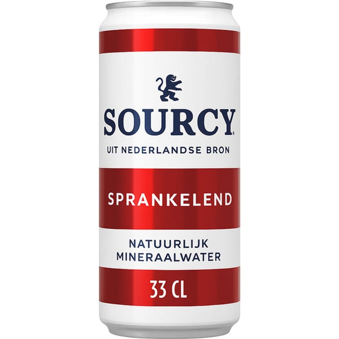 Water Sourcy rood blik 330ml