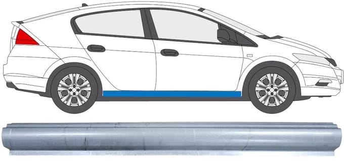 Reparatie dorpel voor Honda Insight 2009-2014 / Links = Rechts (symmetrisch)