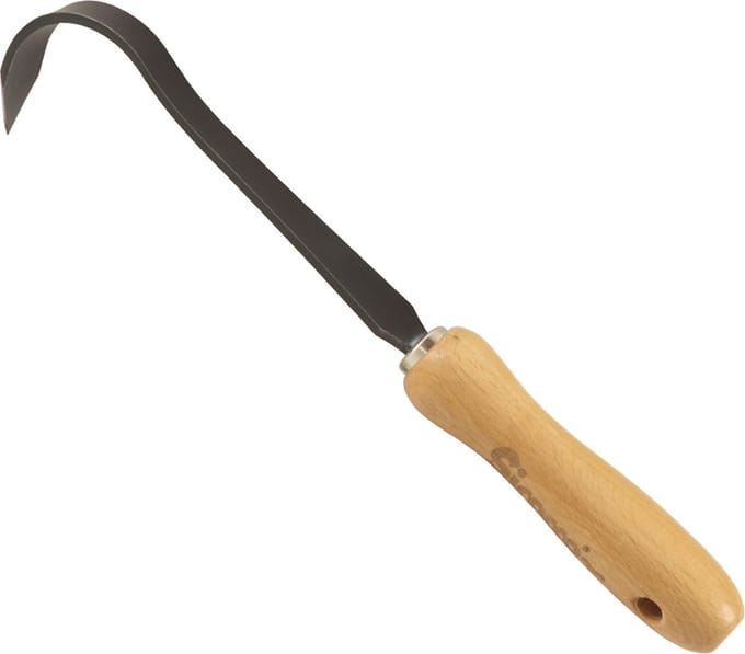 Sirocco - Tuinkrabber - Cultivator - handgesmede - beukenhouten (14 cm) - Tuingereedschap