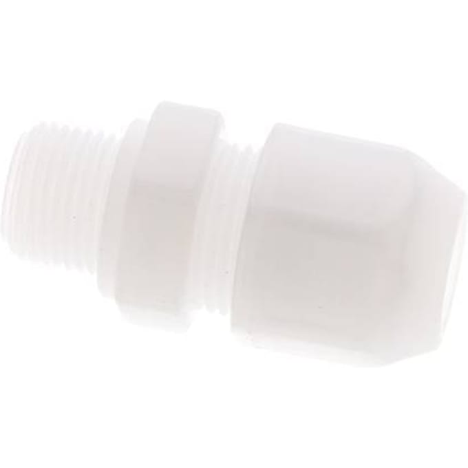 12x14mm & G3/8'' PP rechte slangkoppeling met buitendraad 10bar/145psi