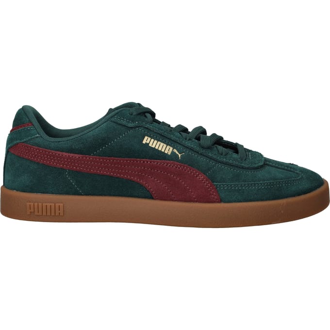 PUMA Puma Club II Era Suede Unisex Sneakers - Green Terrain-Ruby Shimmer