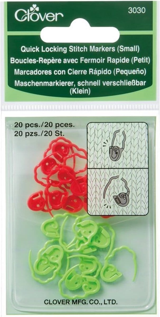 Clover Snelsluitende stekenmarkeerringen maat S