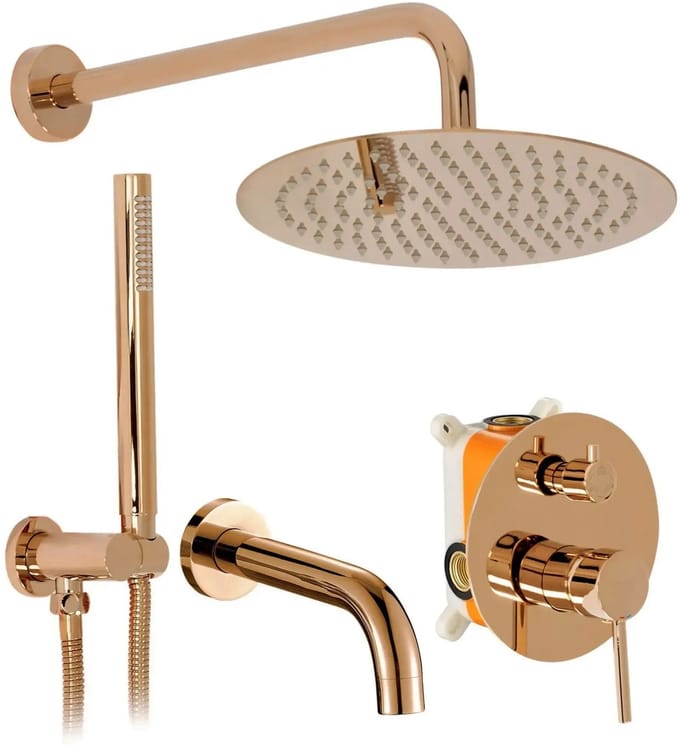 Rea Lungo - Douche- En Badset - Koper - + Box - 38,5X25X21Cm