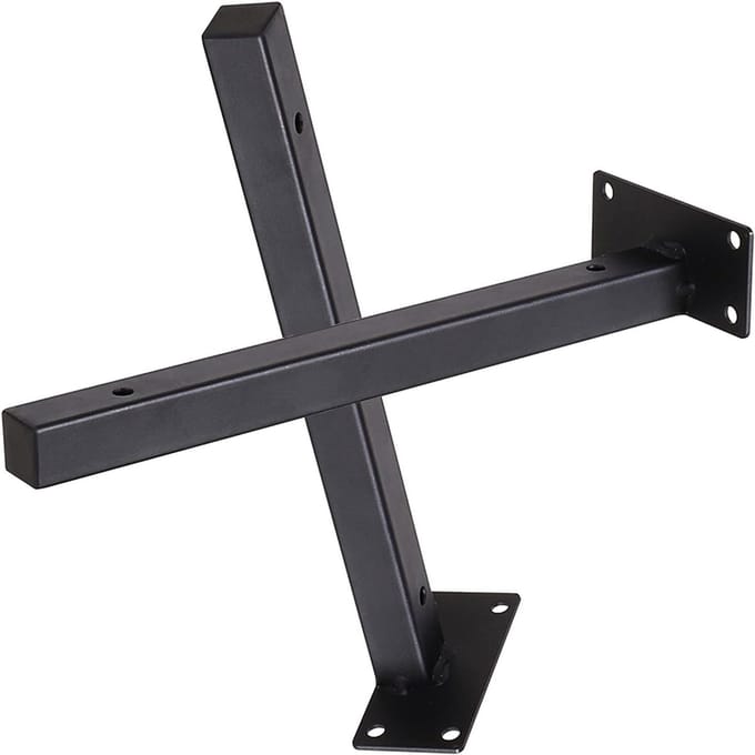 Plankdragers - Wandsteunen - Opbergen - Roestwerend - 25cm - Zwart