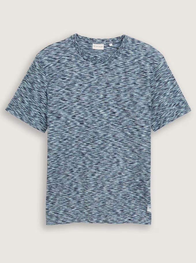 Tom Tailor - T-shirt - Mannen - XXL - Blauw - Katoen - 1045697
