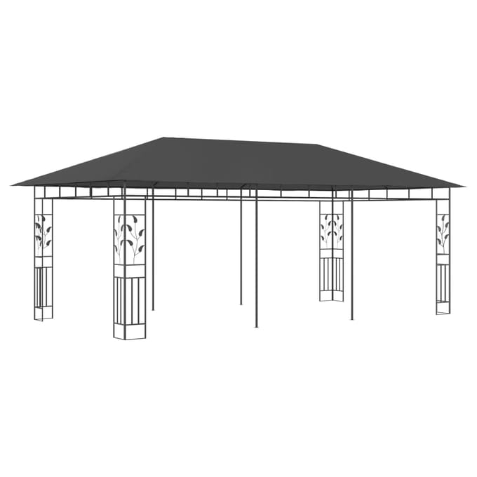 vidaXL - Prieel - met - klamboe - 6x3x2,73 - m - antraciet