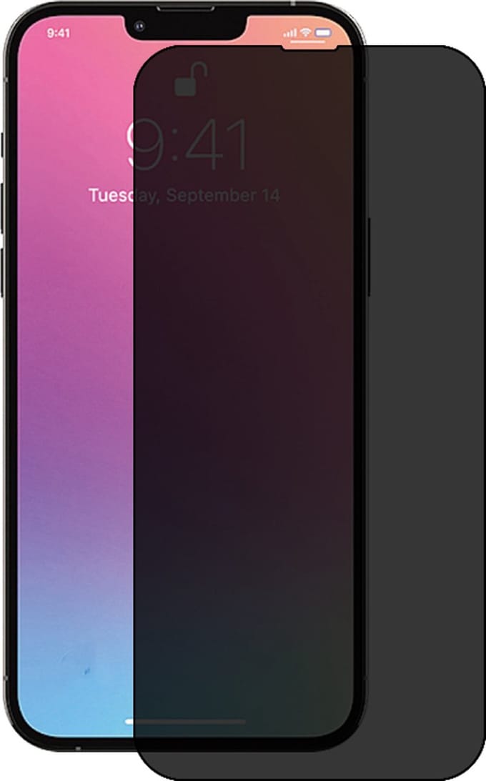 MoDo screenprotector Geschikt voor iPhone 13/ 13 Pro - Privacy glas