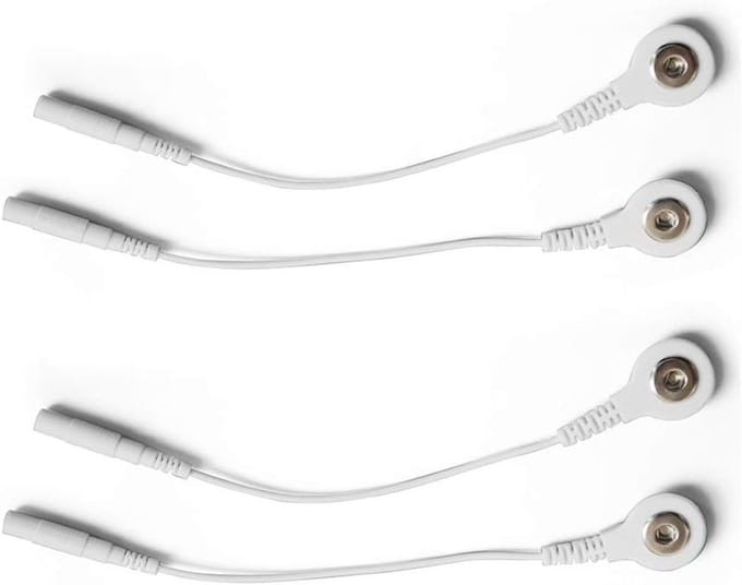 Adapter Tieline Kabels - Elektrode Draden - Apparaat Aansluiten - Korte Witte Kabels - 3.5mm Plug Gat 2.0mm - Wit