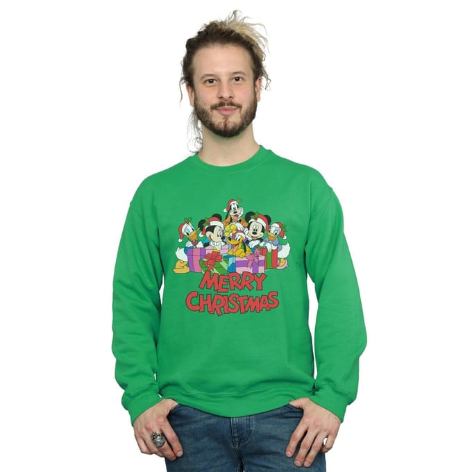Disney Heren Mickey Mouse en vrienden Kerstmis Sweatshirt (Iers Groen)
