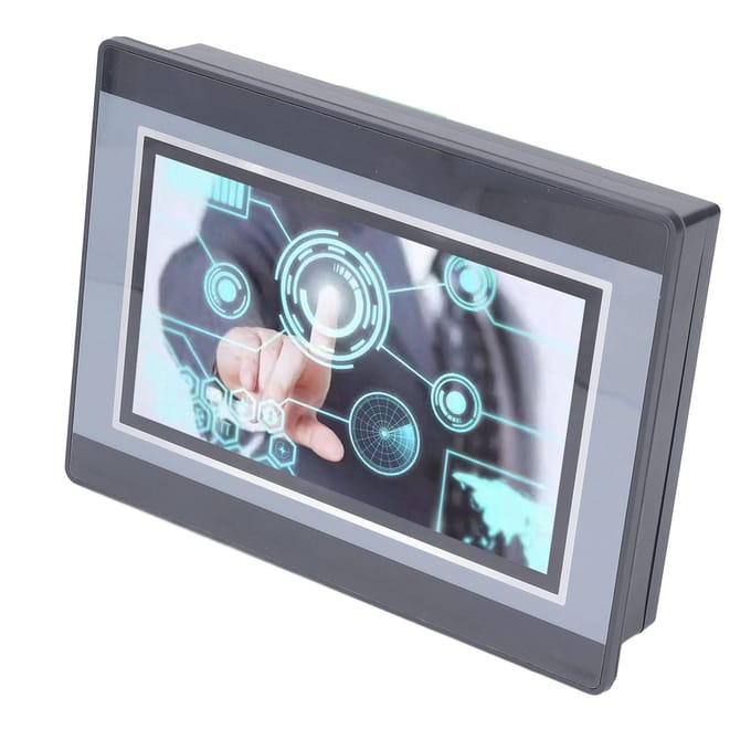 7in PLC HMI Touchscreen DC24V 5A Programmeerbare Logische Controller 2-weg K Thermokoppel Temperatuur