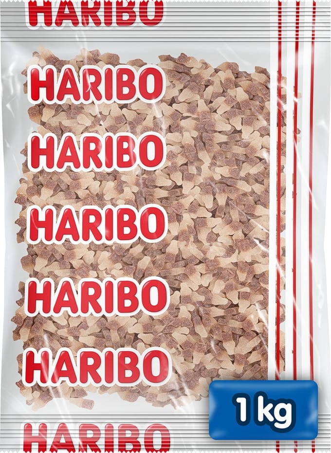Haribo Happy Cola F!ZZ - zuur snoep colasmaak - 1kg zak
