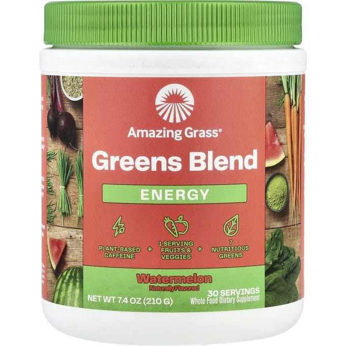 Amazing Grass, mélange de légumes verts, énergie, pastèque, 219 g (210g)