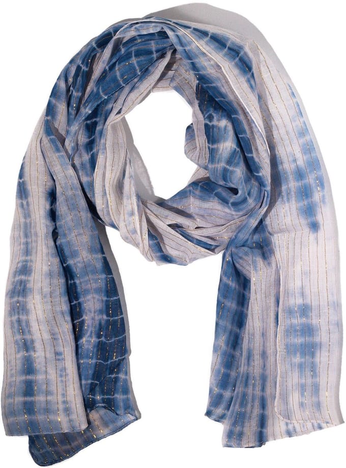 Nomad Sari Party Shine Sjaal – Donkerblauw (180×50cm)