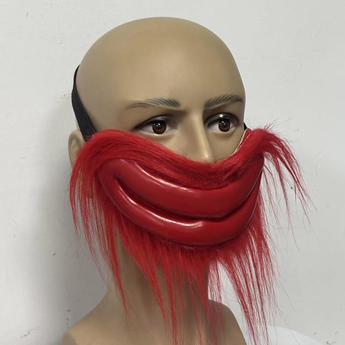 Masque drôle en latex à lèvres rouge vif exagéré One size fits all adults rouge