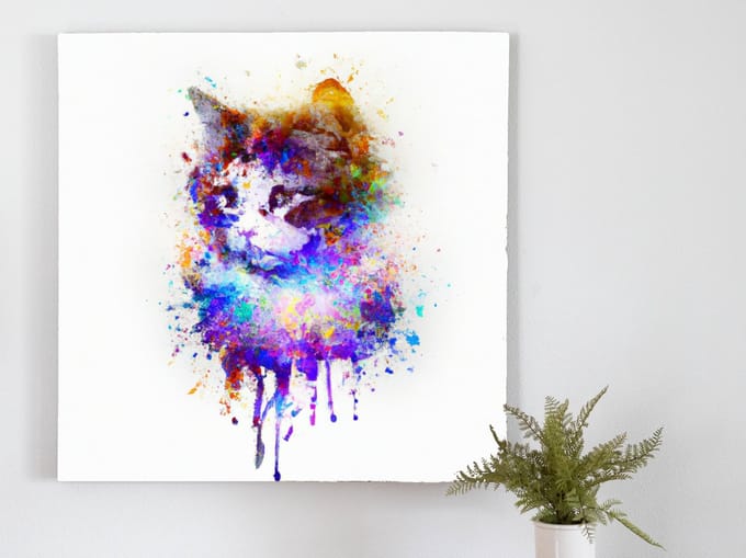 Soft kitty warm kitty | Soft kitty warm kitty | Kunst - 40x40 centimeter op Canvas | Foto op Canvas