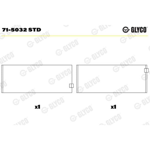 Drijfstanglager GLYCO 71-5032 STD