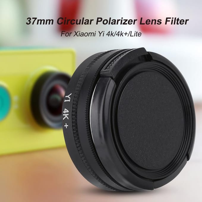 Filtre polarisant circulaire 37 mm avec bague d'adaptation et capuchon de protection pour Xiaomi Yi 4K+Lite