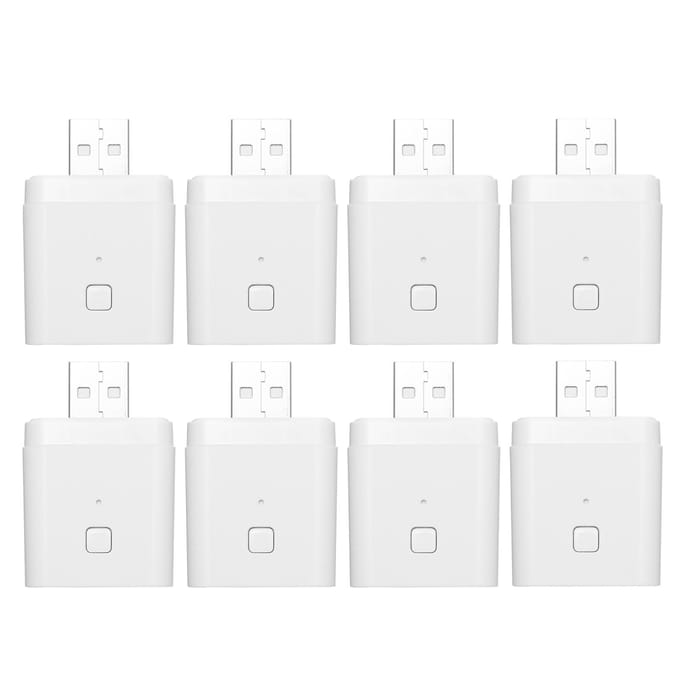 Tuya Micro 5V draadloze USB Smart Adapter Flexibel en draagbaar Maak USB-apparaten slim via Tuya APP Spraakbesturing Compatibel met Alexa Google Home 8pcs