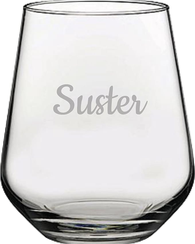 Gegraveerde Drinkglas 42,5cl Suster