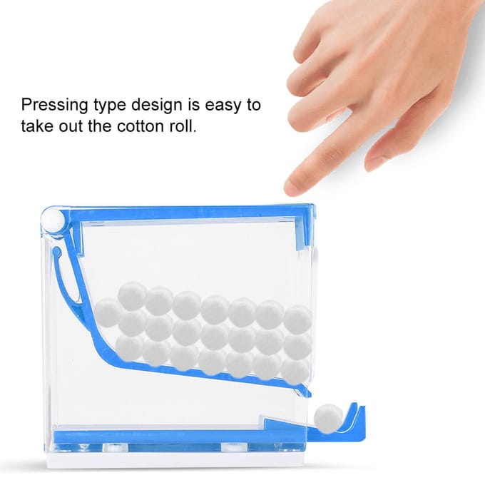 Dental Tandarts Wattenrol Dispenser Verdeelstuk Druktype Houder Blauw white
