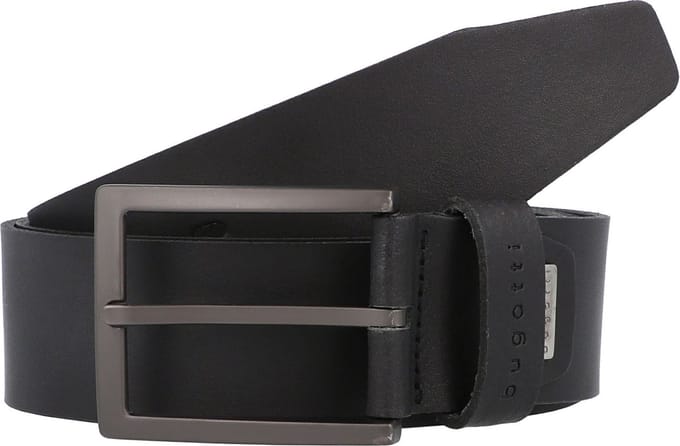 bugatti Leren Riem Men´s Leather Belt 3.5 W95 Black Zwart