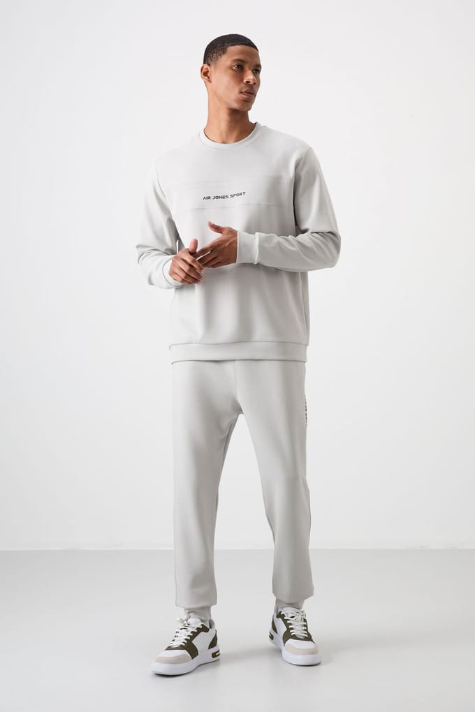 Bedrukt Fleece Sweatshirt en Broek Set