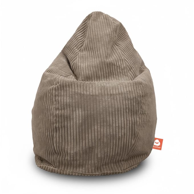 Whoober Barça – Peer Zitzak – Taupe dik ribfluweel – Comfortabel & Duurzaam