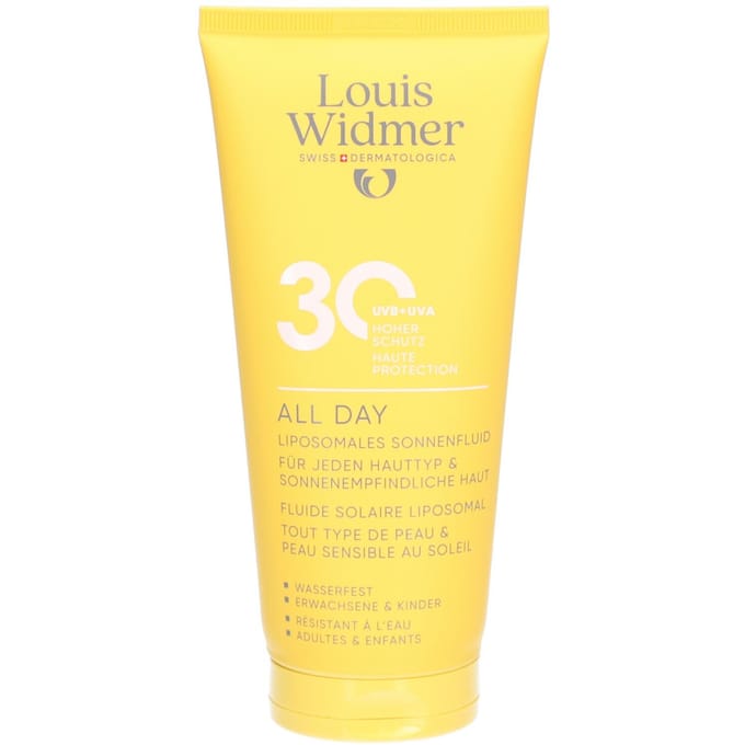 Louis Widmer Zonnemelk SPF 30 all day 200 ml met parfum | Vegan