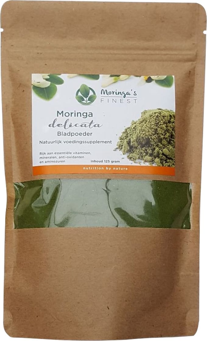 Moringa Delicata - 125gr Blad poeder - Nederlandse Moringa Oleifera.