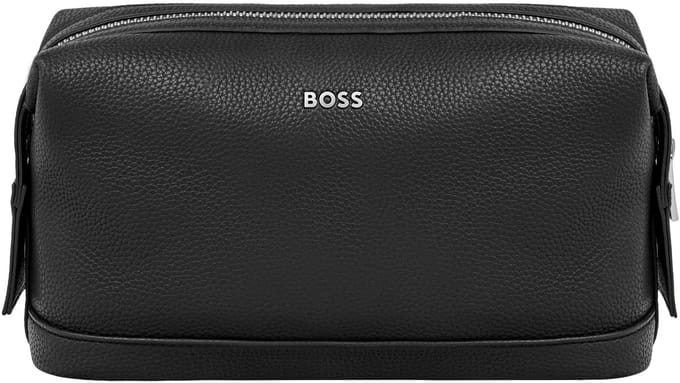 HUGO BOSS toilettas Classic Grained Washbag Black zwart