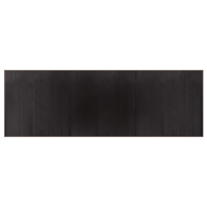 vidaXL - Vloerkleed - rechthoekig - 100x300 - cm - bamboe - donkerbruin