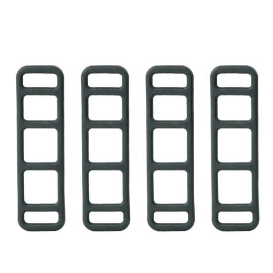 4 stuks herbruikbare goede elasticiteit vaste opvouwbare fietshouder vervangende bandfittingen fietsbandagetouw D gray