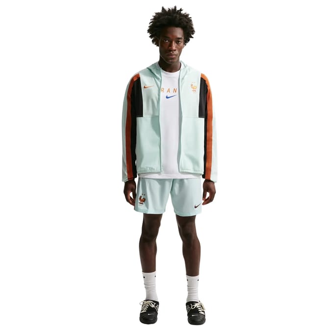 Nike Dri-Fit 2026 Seizoen Frankrijk Uit Fan Versie Sneldrogend Vetersluiting Middelhoge Voetbalbroek Heren onderkleding IB5407-394 M gray