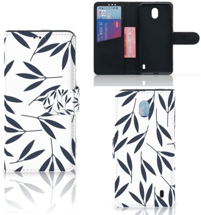 Nokia 1 Plus Hoesje Leaves Blue