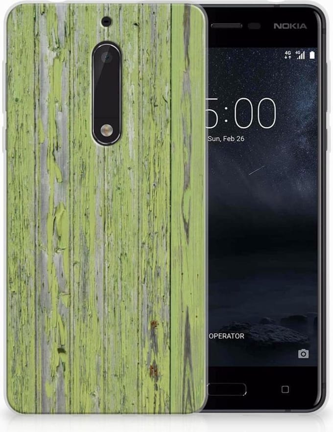 Nokia 5 Bumper Hoesje Green Wood