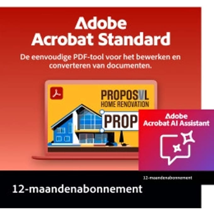 Adobe Acrobat Standard | 1 Gebruiker | 1 Jaar