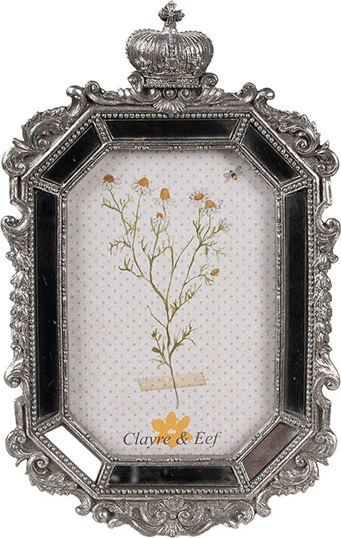 Clayre & Eef Fotolijst 10x15 cm Zilverkleurig Polyresin