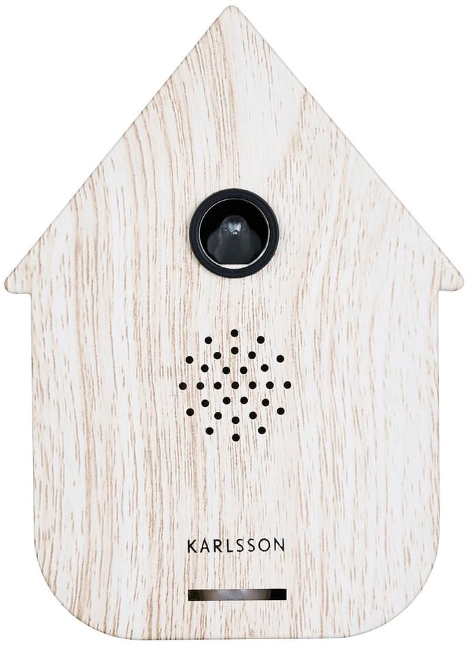 Karlsson Ornament Sound Box Modern Cuckoo - Wit - 12x7.5x11.5cm - Modern - Kunststof
