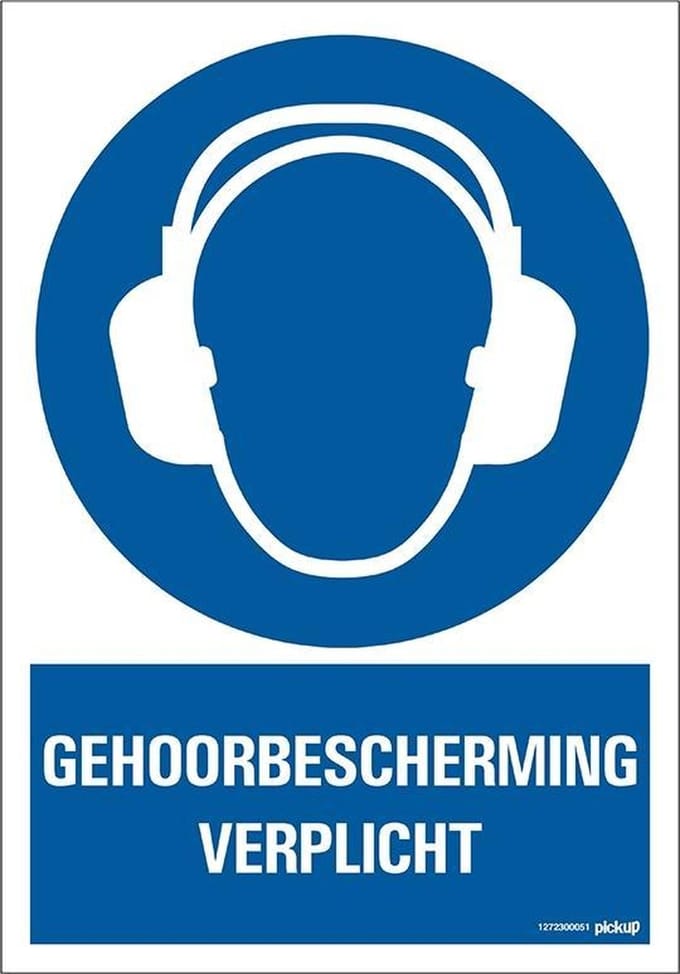Pickup bord 23x33 cm Combinatie - Gehoorbescherming verplicht