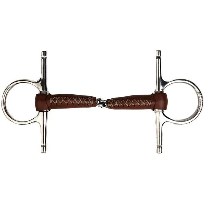 Met leer bekleed paardenbit 17 mm Metalab Pinchless