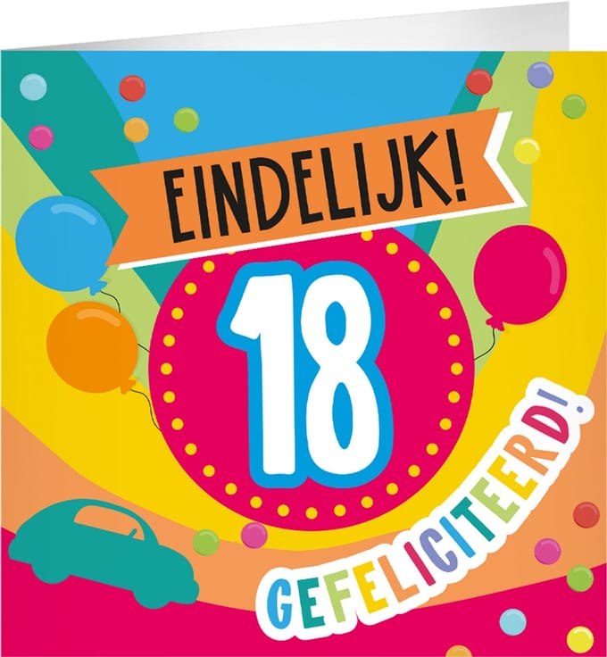 XL Greeting Cards - 18 jaar