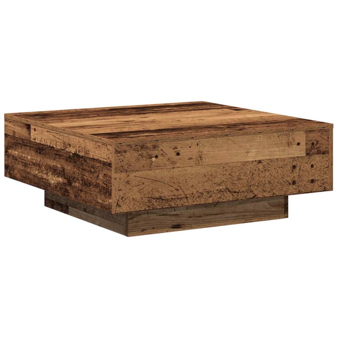vidaXL - Salontafel - Oud - Hout - 80 - x - 80 - x - 31 - cm