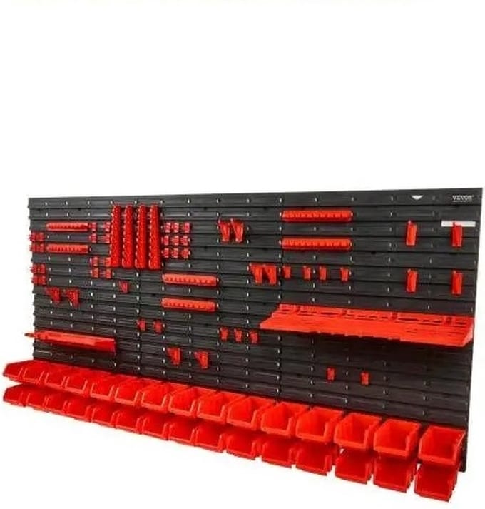 Mygroot Gereedschapswand - Gereedschapsorganizer - Wandorganizer - Wandpaneel - 48 vakken