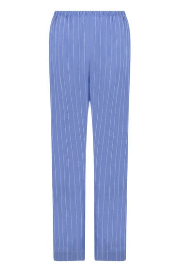 Hunkemöller Geweven katoenen broek met streep Blauw
