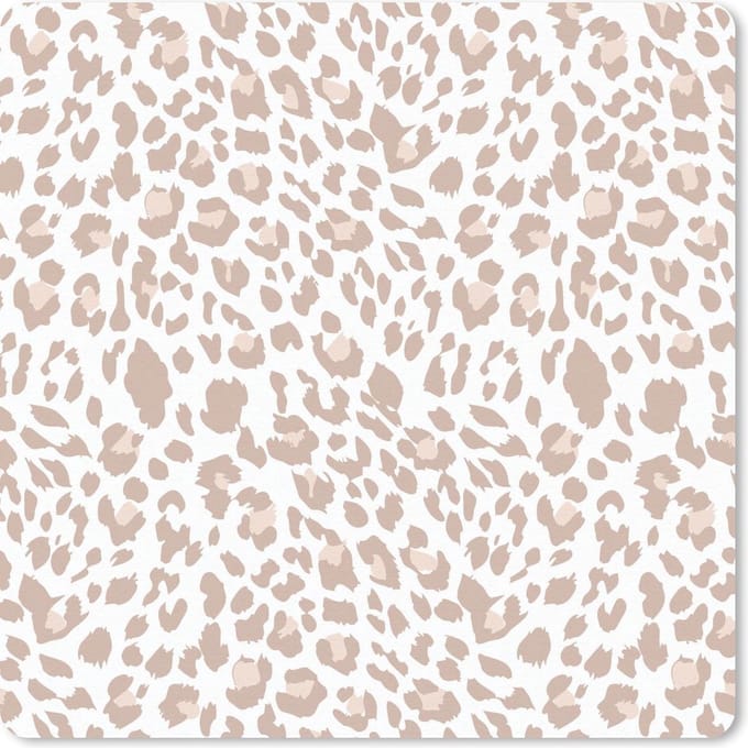 Muismat 20x20 cm - Mousepad Dierenprint - Panter - Pastel - Muismatten
