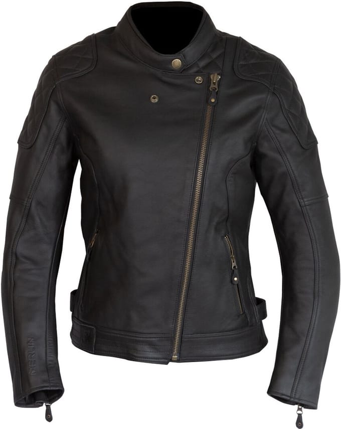 Merlin Bristol D3O Cafe Dames motorfiets lederen jas -