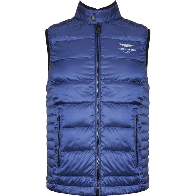 Hackett Aston Martin Racing Heren Blauw Moto Gilet