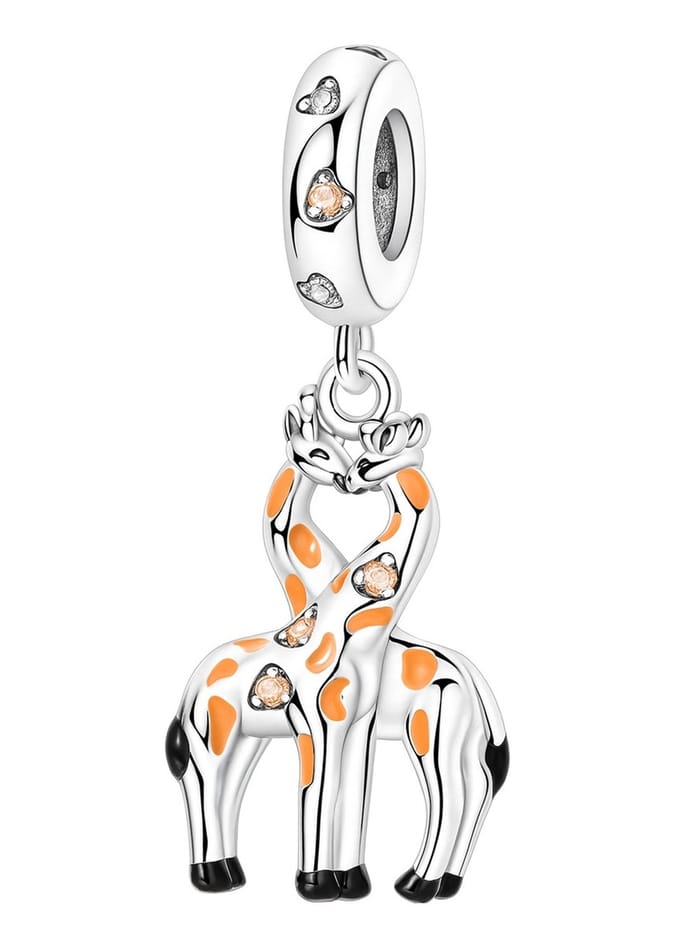 RomyStones – Giraf Bedel – 925 Sterling Zilver – Bedelarmband – Dier – Cadeau